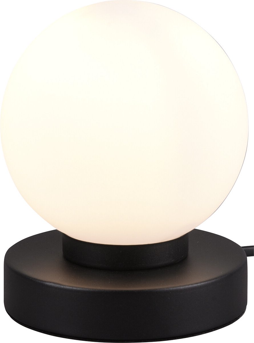 Reality - LED Tafellamp - Tafelverlichting - E14 Fitting - Rond - Zwart - Aluminium