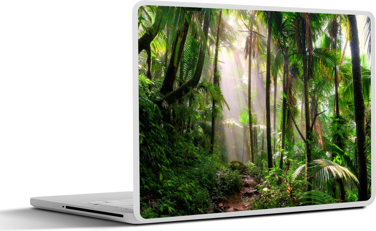 Laptop sticker - 13.3 inch - Jungle - Palmboom - Pad - Jongens - Meisjes - Kids - 31x22,5cm - Laptopstickers - Laptop skin - Cover