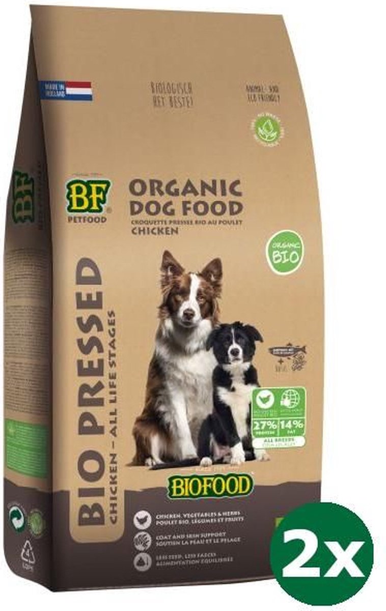 Biofood 2x8 kg Biofood organic bio chicken hondenvoer NL-BIO-01