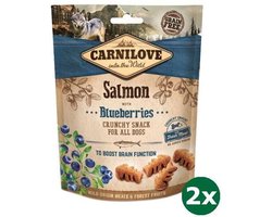 2x200 gr Carnilove crunchy snack zalm / blauwe bes hondensnack