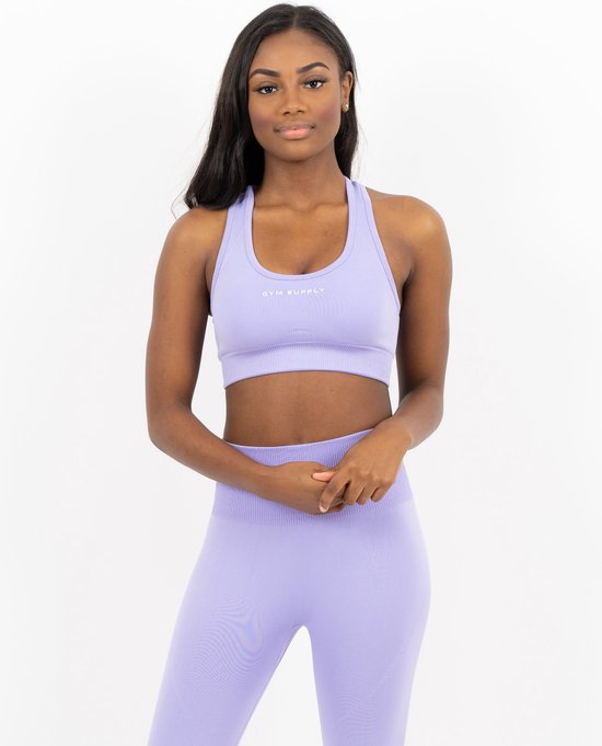 Gymsupply® Icon Seamless Sport bh - Maat M - Lavendel