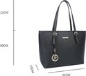 Sac cabas noir Gallantry avec logo G doré, dimensions 44x30x13cm.