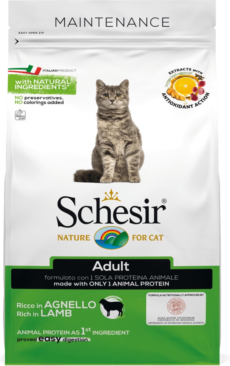 8x Schesir Kattenvoer Dry Maintenance Lam 400 gr