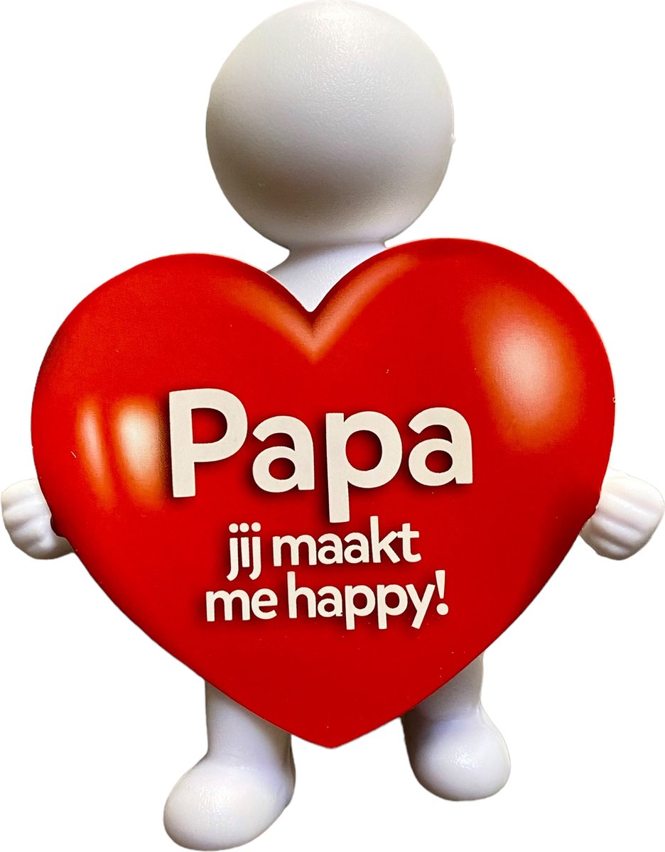 Geschenkpopje - Papa jij maakt me happy - gift set - cadeau - 3509