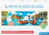 Clementoni - Puhket bootjes  - High Quality Panorama Puzzel - 1.000 stukjes - 98x33cm
