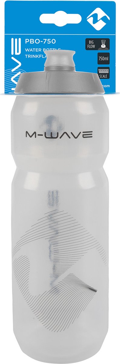 M-wave Bidon 750 Ml Semi-transparant/zilver — afbeelding 2