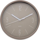 Horloge Murale Quartz Premium - Avec Crochet de Suspension - Taupe - Ø 20 cm