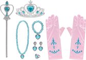 Het Betere Merk - Prinsessenjurk meisje - Prinsessen speelgoed meisje - Speelgoed Meisje 4 jaar Speelgoed - Kroon - Tiara - Prinsessen Verkleedkleding - Roze - Accessoires