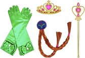 Het Betere Merk - Speelgoed - voor bij je prinsessen jurk - Tiara - Prinsessen Verkleedkleding - Roze - Groen