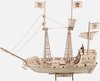 Afbeelding van het spelletje Houten 3D puzzel – Oude Schip / Vintage Ship – Level 2 – Breinbreker – Bouwset –  Schoencadeautjes Sinterklaas – Kerstcadeau