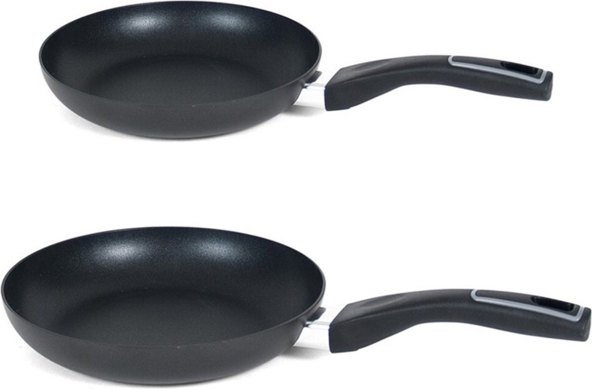 Koekenpannen set Gusto met anti-aanbak laag dia 24 en 26 cm - Alle warmtebronnen geschikt