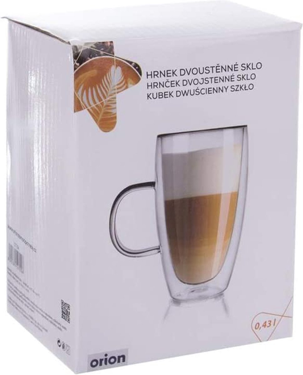 Verre à Double Paroi Orion 110 Ml - En Verre Borosilicate, Pour Café, Latte, Résistant à La Chaleur