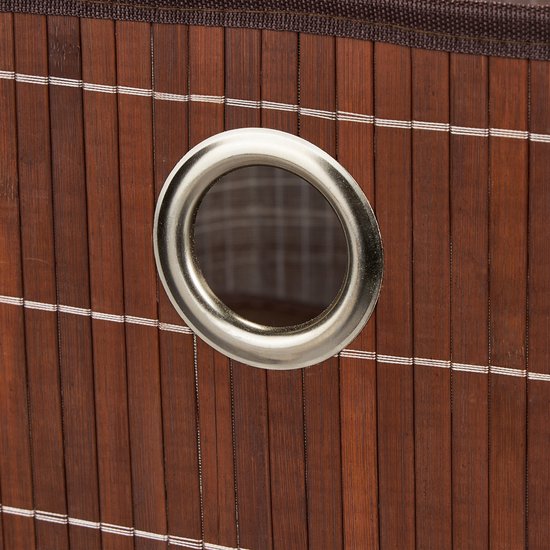 Relaxdays 2x panier de rangement bambou - panier d'armoire décoratif petit - marron - madje pour salle de bain