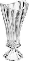 Luxe vase en cristal PLANTICA - Cristal de Bohême - vase fleuri sur pied - 40 cm