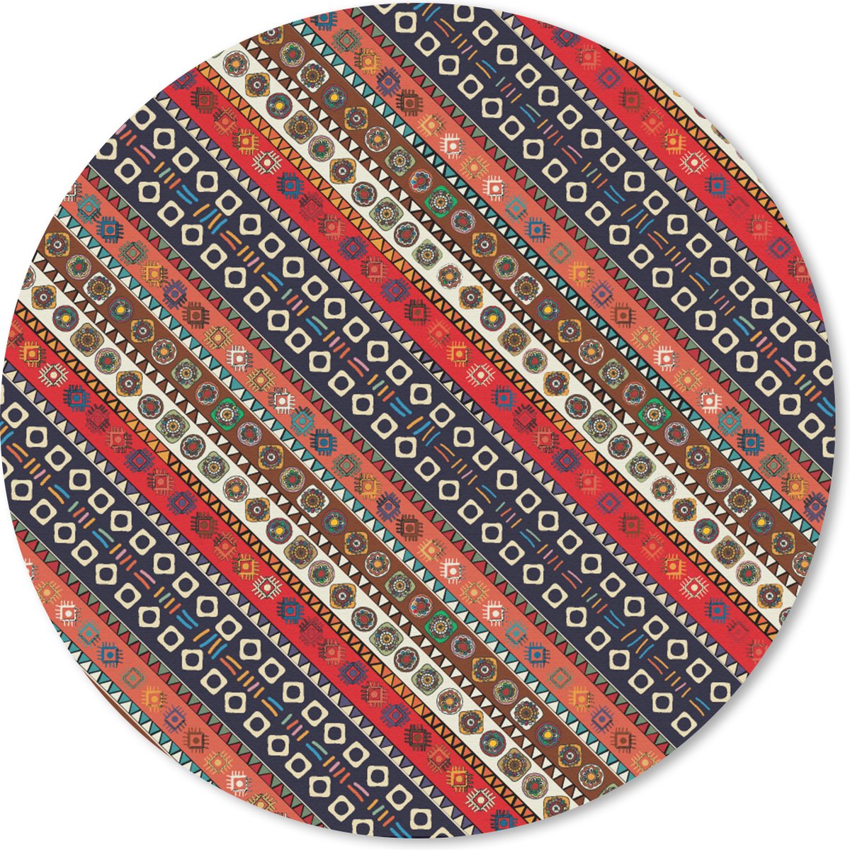 Muismat rond 30x30 cm - Mousepad Afrika - Patronen - Abstract - Ronde muismatten