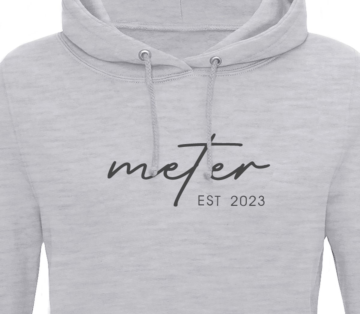 Hoodie dames met capuchon - Sweater dames capuchon - Meter - Meter cadeau - Liefste meter - Meter est 2023 - Lichtgrijs M