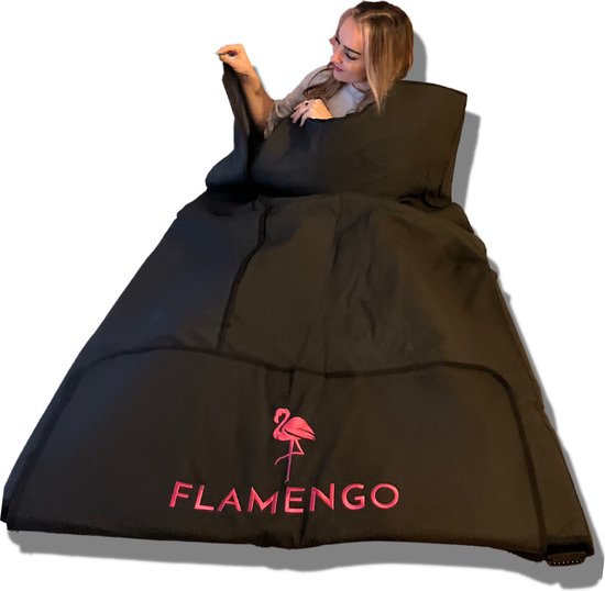 VEVOR Sauna-deken, verwarming van koolstofvezel, temperatuurregeling & timer, infrarood saunadeken, vermogen van 560 W thuis, 6 instelbare temperatuurniveaus, 1800 x 800 mm