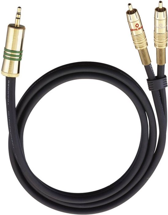 Jack naar tulp kabel - Type: Stereo, Afgeschermd