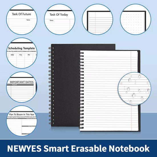 Smart Notebook - Carnet réinscriptible - effaçable - carnet réutilisable A5