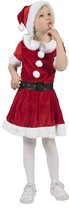 Funny Fashion - Kerst & Oud & Nieuw Kostuum - Lief Kerstmeisje Kostuum - Rood - Maat 98 - Kerst - Verkleedkleding