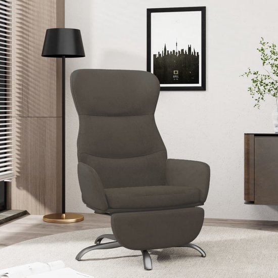 Klagen Net zo verkwistend Prolenta Premium - Relaxstoel met voetensteun microvezelstof donkergrijs-  Fauteuil -... | bol.com
