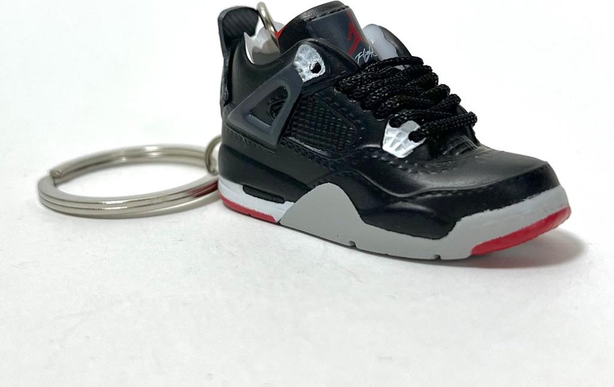 ShoeBlockX SneaKeys | Sleutelhanger | Tassenhanger | Nike Jordan 4 Black Cement | Sneakers | Cadeau