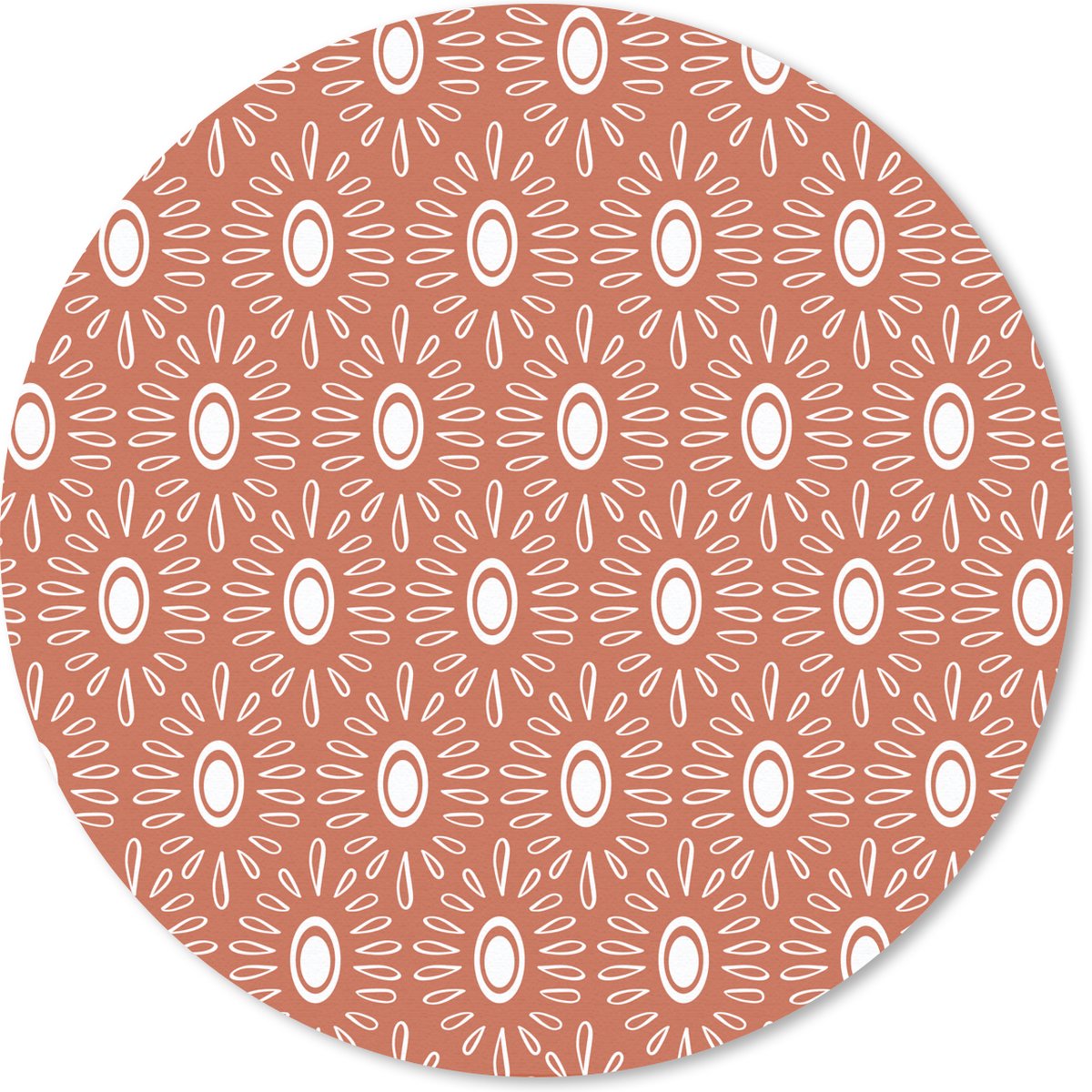 Muismat rond 20x20 cm - Mousepad Meisjes - Boho - Design - Ronde muismatten
