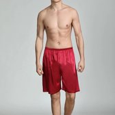 Luxe satijnen boxershort heren - cadeautje voor hem - comfortabel, zacht satijn - rood - maat 4XL