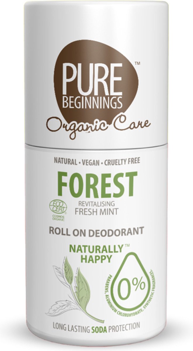 Pure Beginnings - Roll on deodorant - Forest - Revitalising Fresh Mint - 75ml