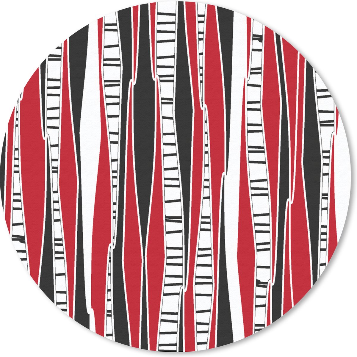 Muismat rond 20x20 cm - Mousepad Rood - Patronen - Boom - Ronde muismatten