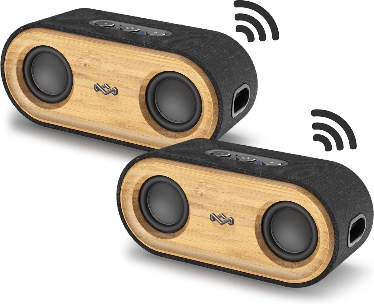 House of Marley Get Together Mini 2 bundel set - Bluetooth speaker set - 2x 20 Watt sound - Stereo geluid - 15 uur afspeeltijd - Equalizer instellingen