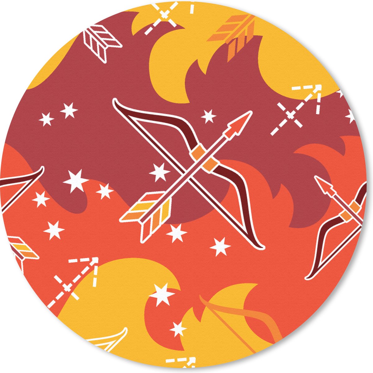 Muismat rond 30x30 cm - Mousepad Boogschutter - Zodiac - Design - Ronde muismatten