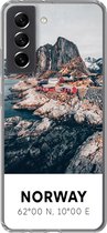 Étui Samsung Galaxy S21 FE - Norvège - Water - Montagnes - Étui de téléphone en Siliconen