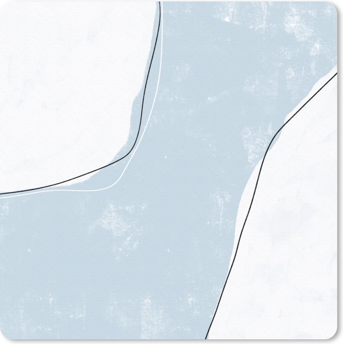 Muismat 30x30 cm - Mousepad Blauw - Minimalisme - Abstract - Muismatten