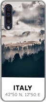 Coque Samsung Galaxy A50 - Italie - Brouillard - Forêt - Arbre - Coque de téléphone en Siliconen