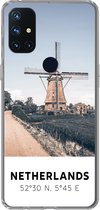 Geschikt voor OnePlus Nord N10 5G hoesje - Nederland - Molen - Weiland - Siliconen Telefoonhoesje