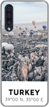 Geschikt voor Samsung Galaxy A50 hoesje - Turkije - Rotsen - Luchtballonnen - Siliconen Telefoonhoesje