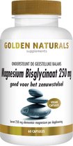 Golden Naturals Magnesium Bisglycinaat 250mg (60 veganistische capsules)