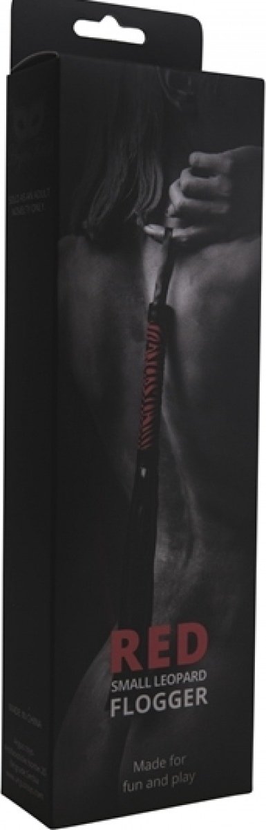 Goedkoopste Argus Red Leopard Flogger - Leatherlook Zweep - AF 001026