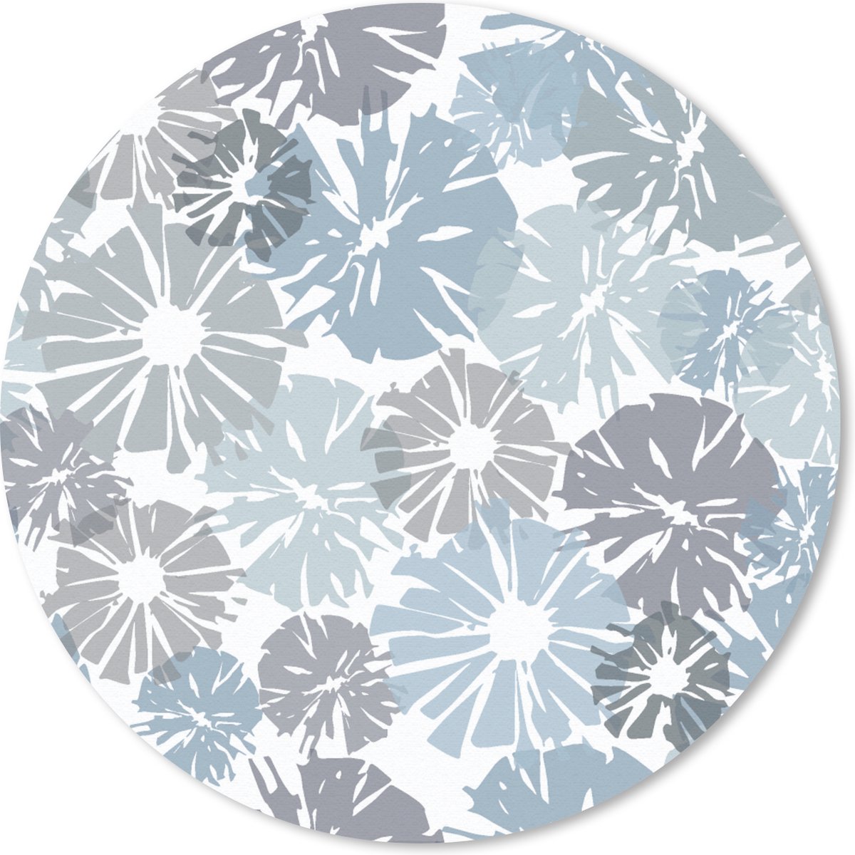 Muismat rond 50x50 cm - Mousepad Bloemen - Abstract - Patroon - Ronde muismatten