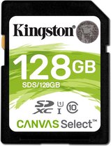 Kingston Sd Kaart 128 GB Canvas Select Plus C10 UHS-I U1 tot 100 MB