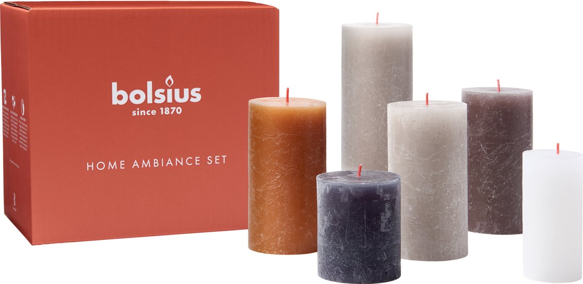 Bolsius - Rustieke Kaarsen Set - New Neutrals