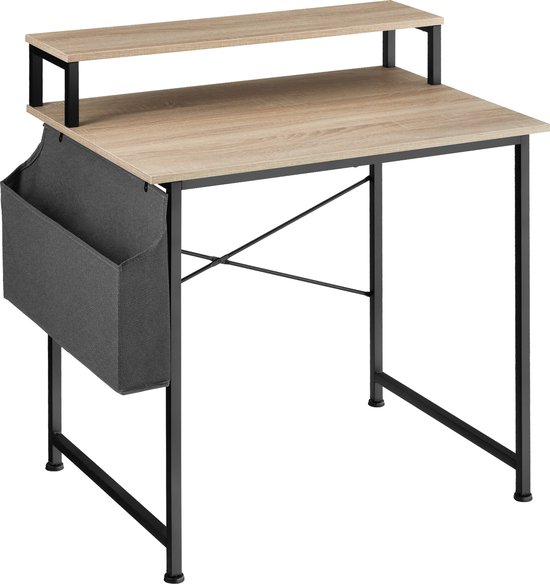 uitlijning Verzorgen Koloniaal tectake - Bureau Everett - 80 cm breed - computertafel - met plank en  organizer -... | bol.com