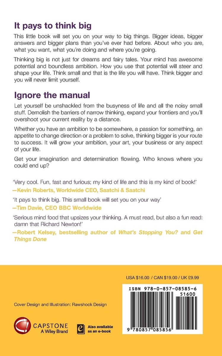 Little Book Of Thinking Big - back cover