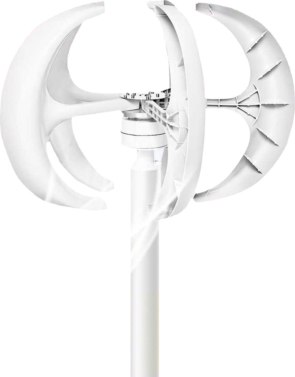 Windmolen Generator - Windturbine 600w - Windmolen Bouwpakket met Ingebouwde Laadregelaar - Wit /90x90x60/ 1