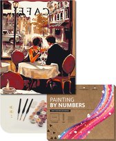 ARTECO® Schilderen Op Nummer – Painting By Numbers – Volwassenen + Kinderen – Met Frame – Café à Paris - Cadeau