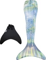 Mermaid Tail Serena argent taille 158-170 (XS) avec monopalme pour pointure 37-42