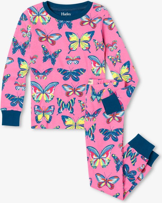 Hatley 2 delige Meisjes Pyjama vlinders roze - 2Y(92)