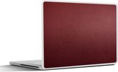 Laptop sticker - 14 inch - Leer - Lederlook - Rood - Licht - 32x5x23x5cm - Laptopstickers - Laptop skin - Cover