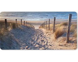 Muismat - Mousepad - Strand - Zee - Nederland - Duinen - Zon - 60x30 cm - Muismatten - Muismat strand